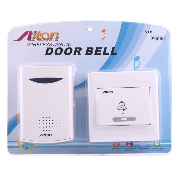 Aiton V006C Wireless Digital Music Doorbell, Receiver Distance: 150m, V006C Aiton V006C Wireless Digital Music Doorbell, Receiver Distance: 150m, V006C